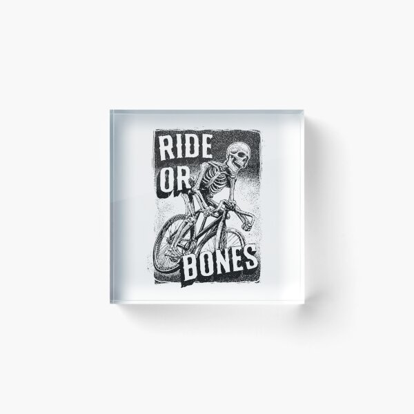 Item preview, RIDE OR BONES – Skeleton on Fixed Gear Bike | Urban Punk Cycling Art designed and sold by Absyntart.