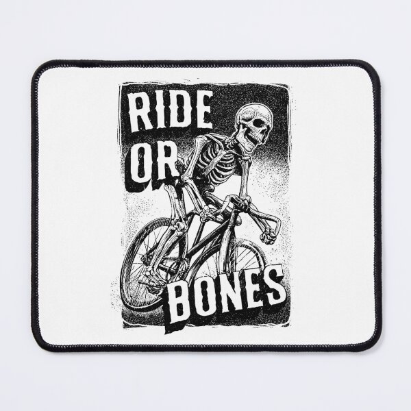 Item preview, RIDE OR BONES – Skeleton on Fixed Gear Bike | Urban Punk Cycling Art designed and sold by Absyntart.