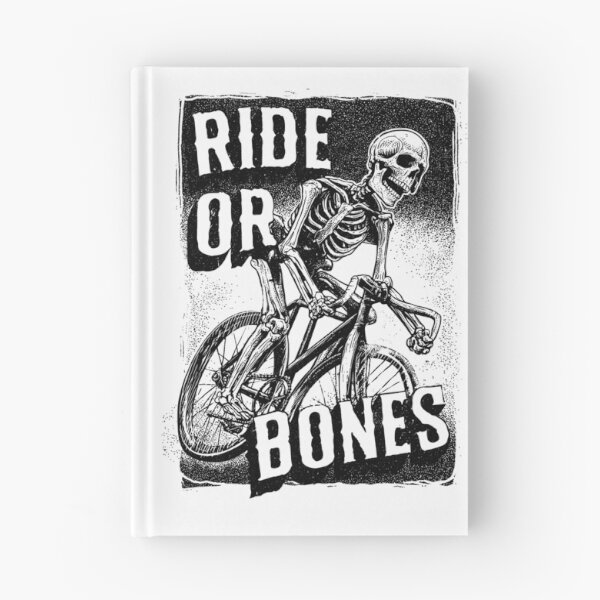 Item preview, RIDE OR BONES – Skeleton on Fixed Gear Bike | Urban Punk Cycling Art designed and sold by Absyntart.