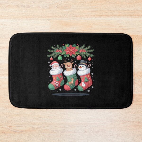 Item preview, three Santa Elf Reindeer Chickens in Xmas designed and sold by sandrahofer-art.