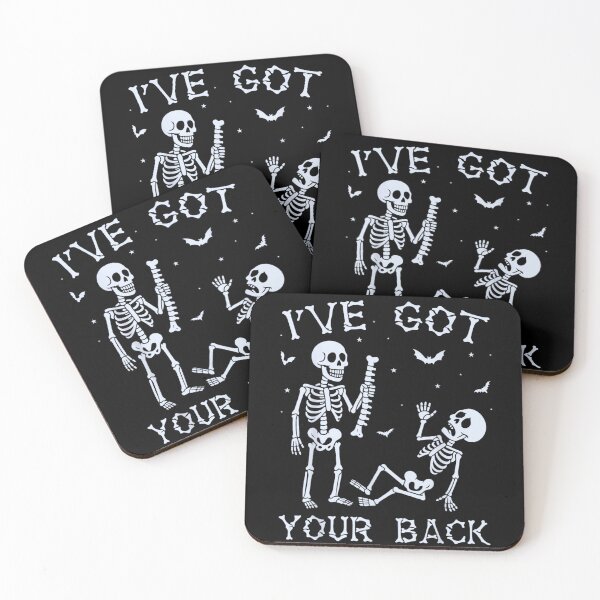 Item preview, I've Got Your Back Funny Skeletons Carrying Spinal Bone Art designed and sold by BancaJone.