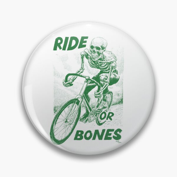 Item preview, RIDE OR BONES – Skeleton on Fixed Gear Bike | Urban Punk Cycling Art designed and sold by Absyntart.