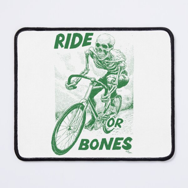 Item preview, RIDE OR BONES – Skeleton on Fixed Gear Bike | Urban Punk Cycling Art designed and sold by Absyntart.