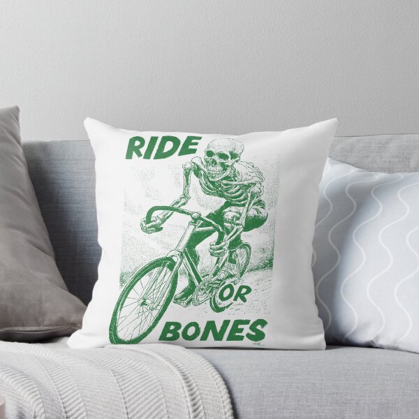 Item preview, RIDE OR BONES – Skeleton on Fixed Gear Bike | Urban Punk Cycling Art designed and sold by Absyntart.