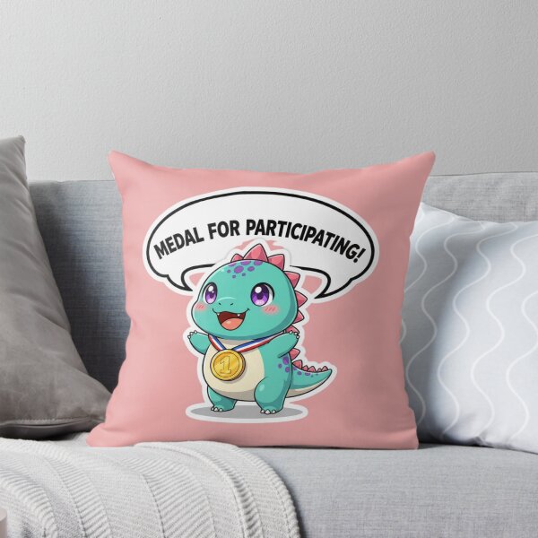 Item preview, Cute Cartoon Dinosaur Medal for Participating Funny Encouragement Gift designed and sold by bvdesignart.