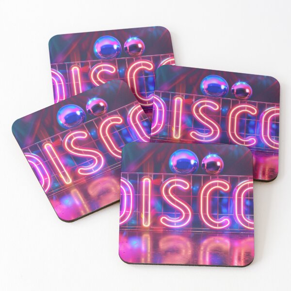 Item preview, Vibrant purple neon DISCO sign in retro 90s style glowing maximalist background AI Generated content designed and sold by dvoevnore.