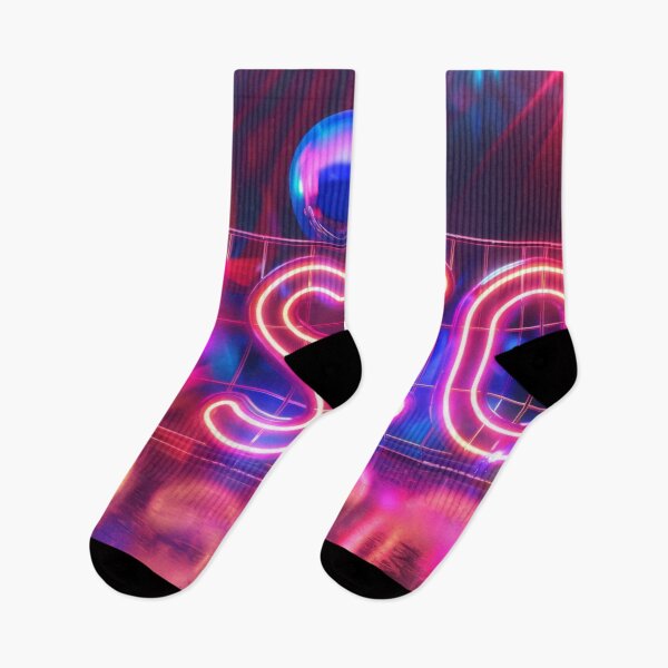 Item preview, Vibrant purple neon DISCO sign in retro 90s style glowing maximalist background AI Generated content designed and sold by dvoevnore.
