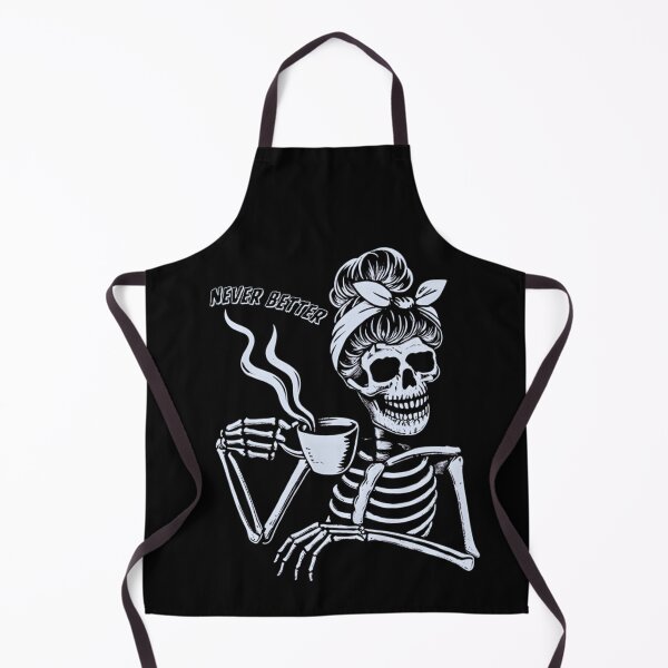 Item preview, Never Better Skeleton Coffee Lover Messy Bun Halloween Design designed and sold by StanaLuis.