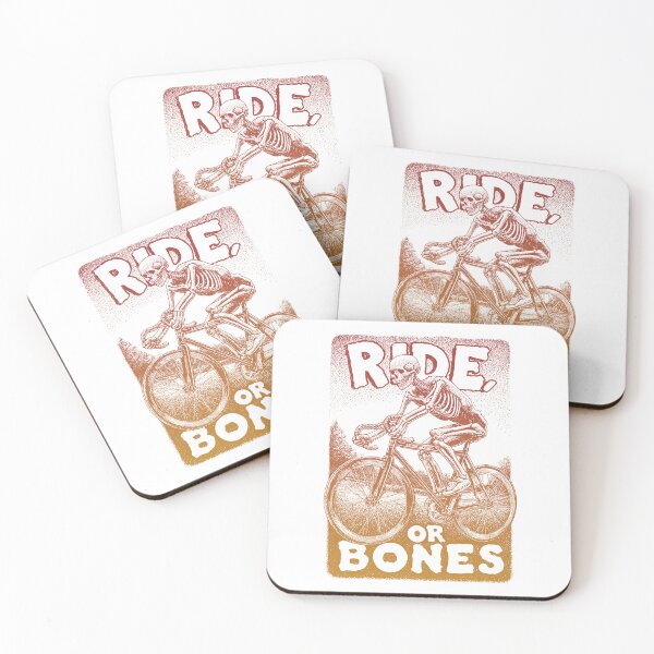 Item preview, RIDE OR BONES – Skeleton on Fixed Gear Bike | Urban Punk Cycling Art designed and sold by Absyntart.