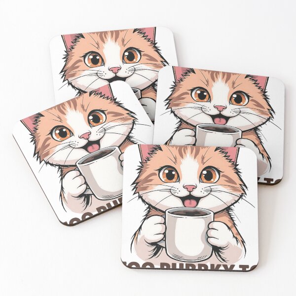 Item preview, Cute Cat with Coffee Mug  designed and sold by berwies.