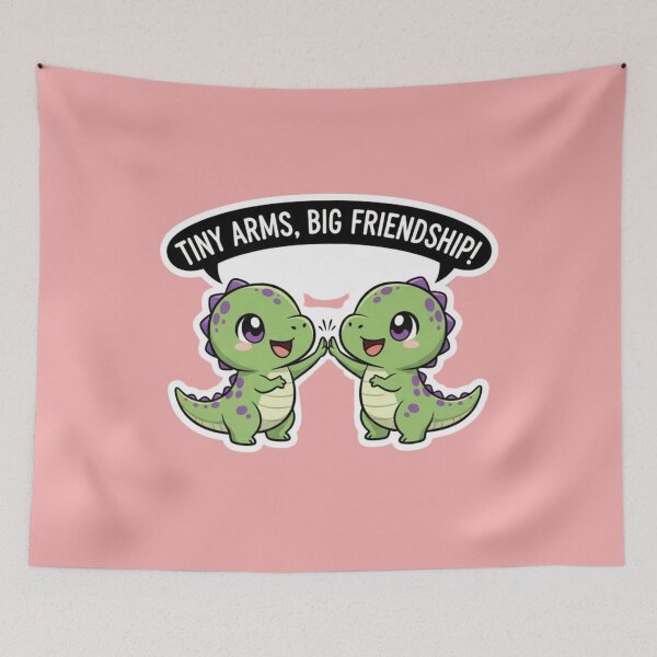 Item preview, Tiny Arms Big Friendship Cute Cartoon Dinosaur High Five Design designed and sold by bvdesignart.