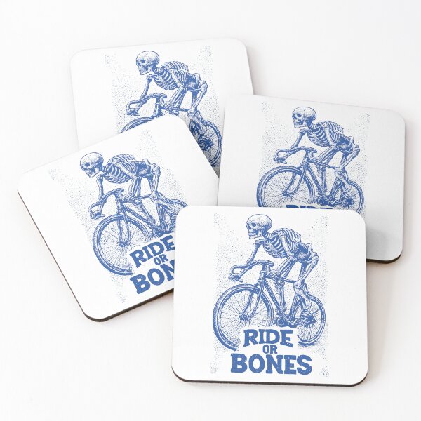 Item preview, RIDE OR BONES – Skeleton on Fixed Gear Bike | Urban Punk Cycling Art designed and sold by Absyntart.