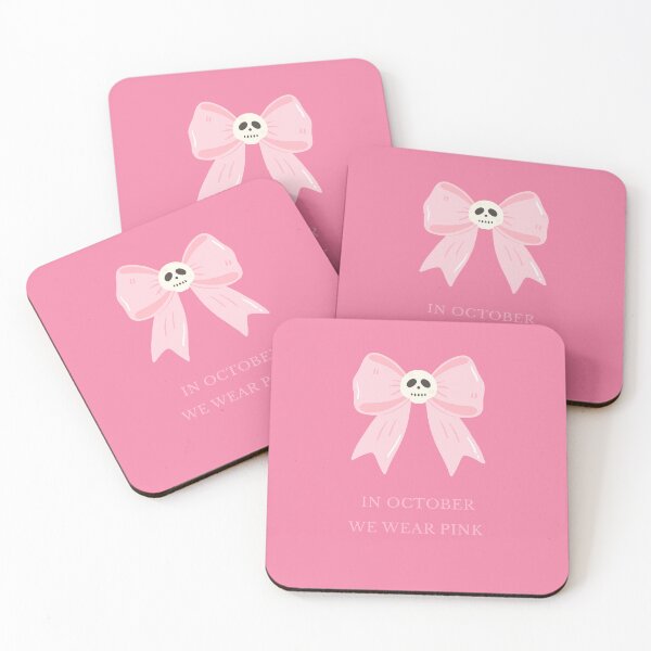 Item preview, In October We Wear Pink - Cute Pastel Goth Bow Design designed and sold by aesthmerch.