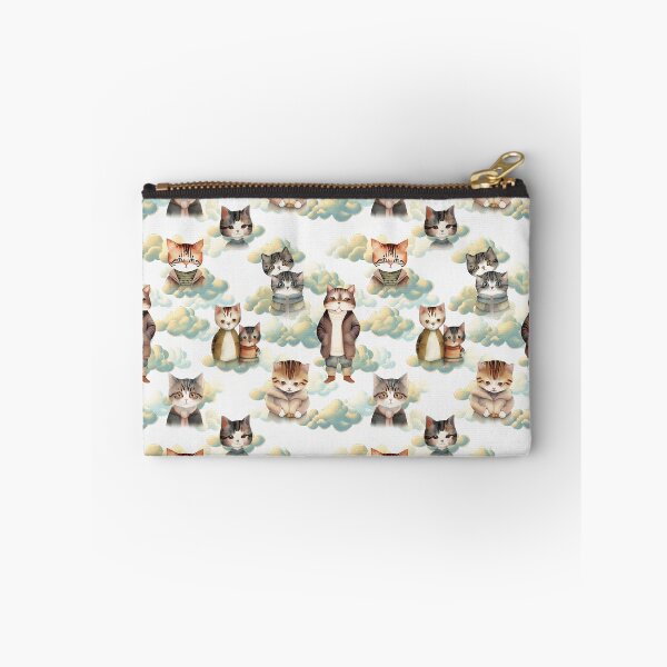 Item preview, Watercolor Cats and Clouds Pattern | Cat Art designed and sold by UnhingedBird.