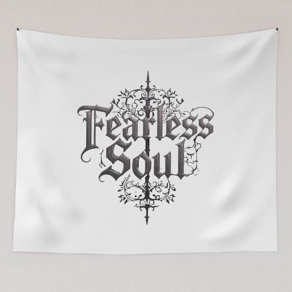 Item preview, Fearless Soul - Gothic Metal Typography Design designed and sold by Kavya Art.