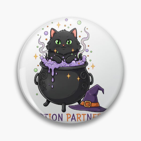 Item preview, Compañero de poción Gato en caldero Bruja Halloween designed and sold by GizmoDesign.