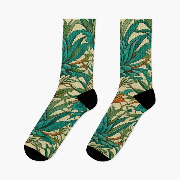 Item preview, William Morris Style Victorian Aloe Leaf Pattern Print designed and sold by LanaGustavsson.