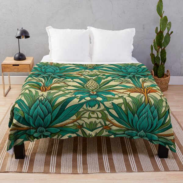 Item preview, William Morris Style Victorian Aloe Leaf Pattern Print designed and sold by LanaGustavsson.