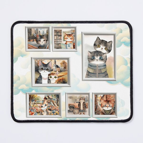Item preview, Vintage Cat Art: Anthropomorphic Cat Portrait Pattern | Cat Art | Watercolor Painting | Anthropomorphic Animal Portrait designed and sold by UnhingedBird.