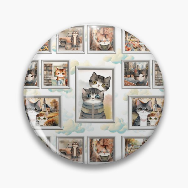 Item preview, Vintage Cat Art: Anthropomorphic Cat Portrait Pattern | Cat Art | Watercolor Painting | Anthropomorphic Animal Portrait designed and sold by UnhingedBird.