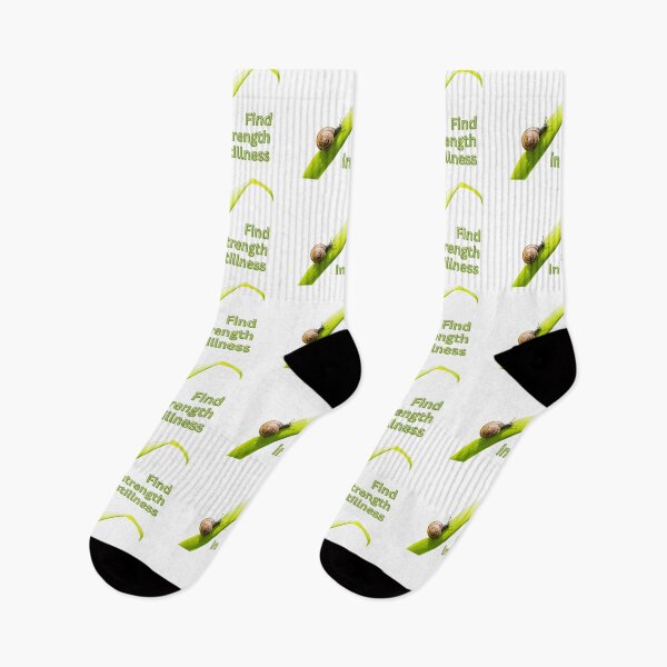 Item preview, Find strength in silence - Mindfulness with snail on a blade of grass designed and sold by Katja LebenFreude.