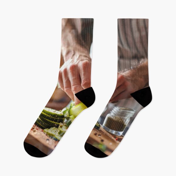 Item preview, Person preparing jars of homemade pickled vegetables in cozy kitchen, AI generated designed and sold by dvoevnore.
