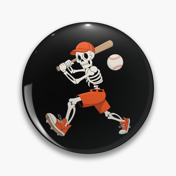 Item preview, Funny Skeleton Batting Baseball Halloween designed and sold by ValerieRodrigue.