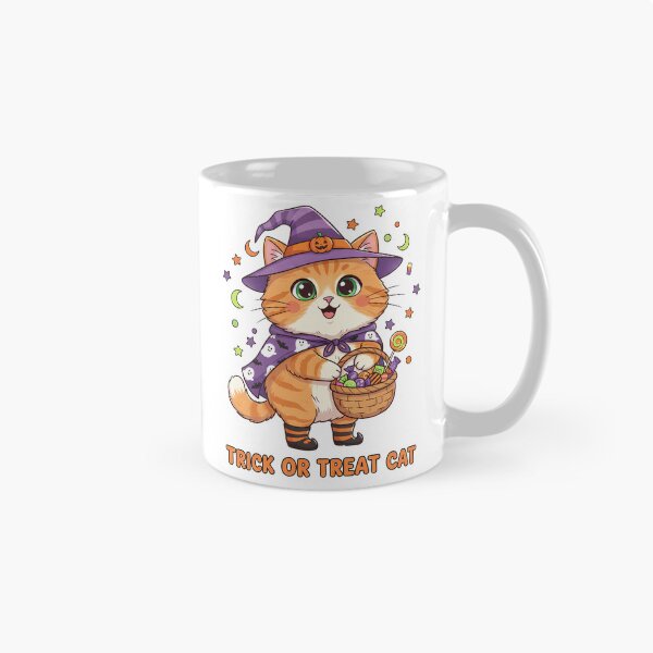 Aperçu de l'œuvre Panier de bonbons pour costume d'Halloween pour chat Trick Or Treat créée et vendue par GizmoDesign.