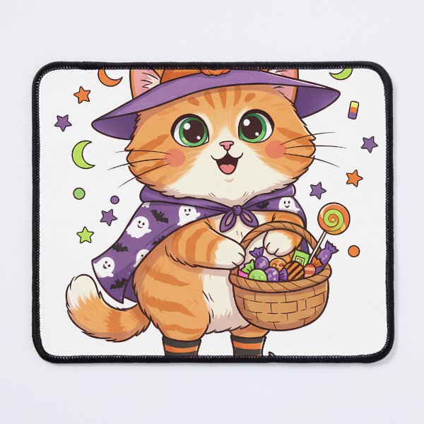 Item preview, Cesta de dulces para disfraz de gato de Halloween con truco o trato designed and sold by GizmoDesign.