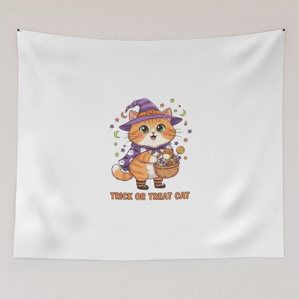 Item preview, Trick Or Treat Cat Halloween Costume Candy Basket designed and sold by GizmoDesign.