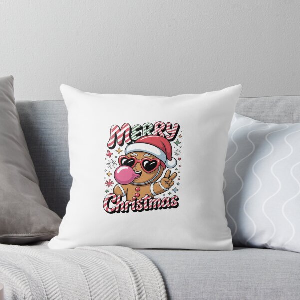 Item preview, MERRY Christmas Pop Art – Cute Gingerbread Holiday Vibes Classic T-Shirt designed and sold by inkfluenceart.