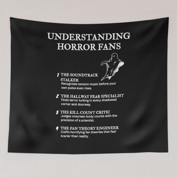 Item preview, Understanding Horror Fans Vol. 2 – Relatable Frights & Fandom Quotes – Black designed and sold by PsyFlow35.