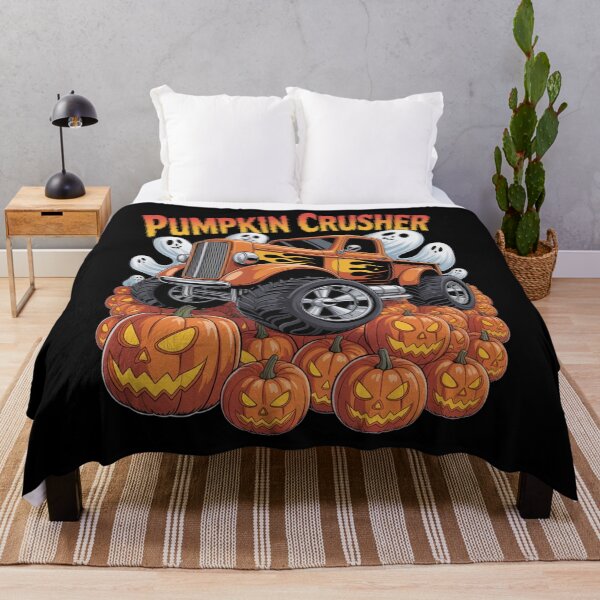 Item preview, Pumpkin Crusher Monster Truck Ghosts Halloween designed and sold by ValerieRodrigue.