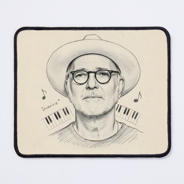 Item preview, Ludovico Einaudi Piano Portrait – Minimalist Sketch Music Art designed and sold by DamianRoy88.