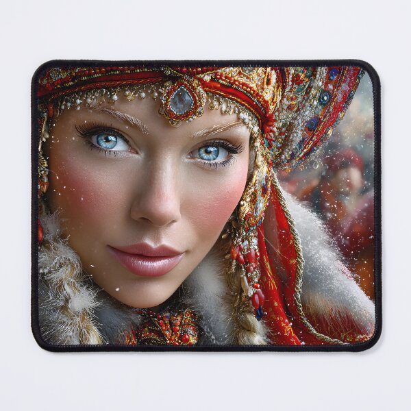 Item preview, Majestic Russian Woman in Traditional Attire designed and sold by Artessie.
