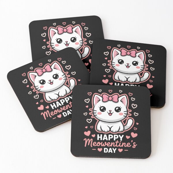 Item preview, Cute Cat Happy Meowentines Day designed and sold by ValerieRodrigue.