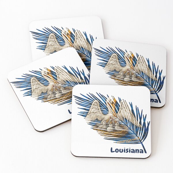 Item preview, Abstract Louisiana Flag – Feather Shape Design designed and sold by ArteJorge48.