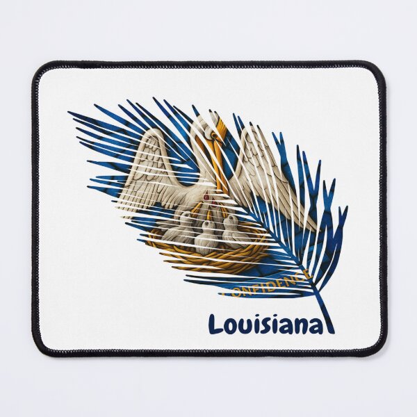 Item preview, Abstract Louisiana Flag – Feather Shape Design designed and sold by ArteJorge48.