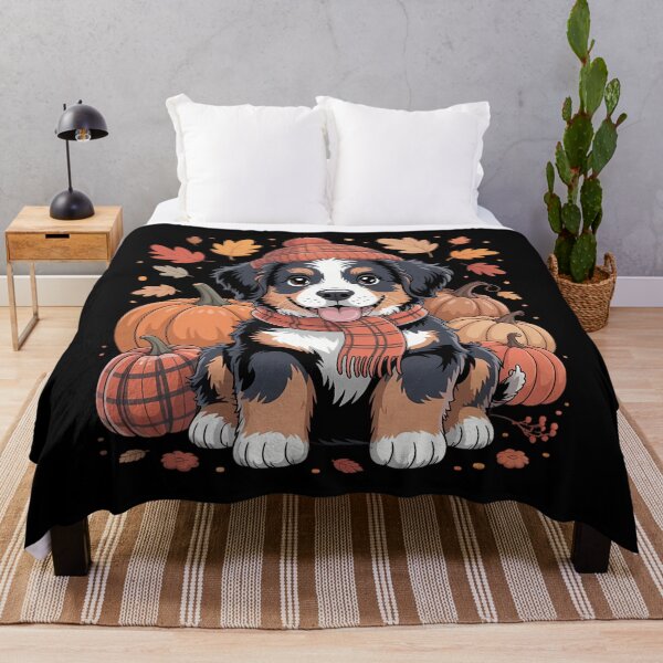 Item preview, Bernedoodle Thanksgiving Leopard Pumpkins Fall Leaves Lover designed and sold by ValerieRodrigue.