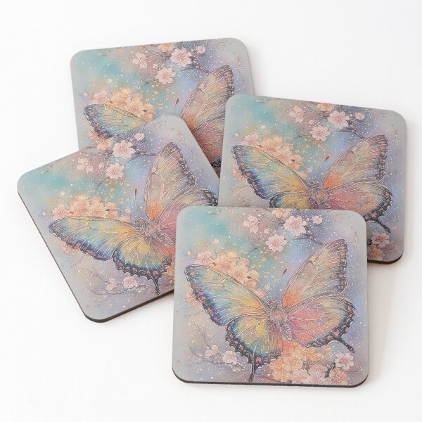 Item preview, Dreamlike Iridescent Butterfly Soft Watercolor Fantasy Art Shabby Chic designed and sold by She was a  Dreamer....