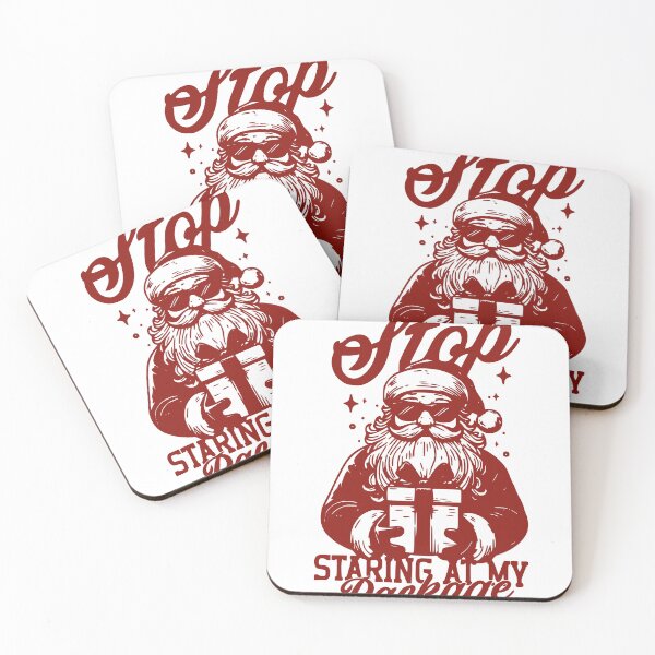 Item preview, Santa Stop Staring at my Package, Funny Christmas joke from Bad Santa designed and sold by wesdesignshop.