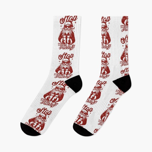 Item preview, Santa Stop Staring at my Package, Funny Christmas joke from Bad Santa designed and sold by wesdesignshop.