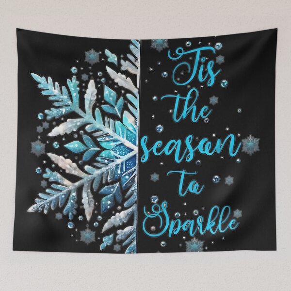 Item preview, Tis the Season to Sparkle PNG | Blue Glitter Snowflake Christmas Design | Winter Sublimation Clipart | Holiday Shirt Graphic designed and sold by JohnCookaaa.