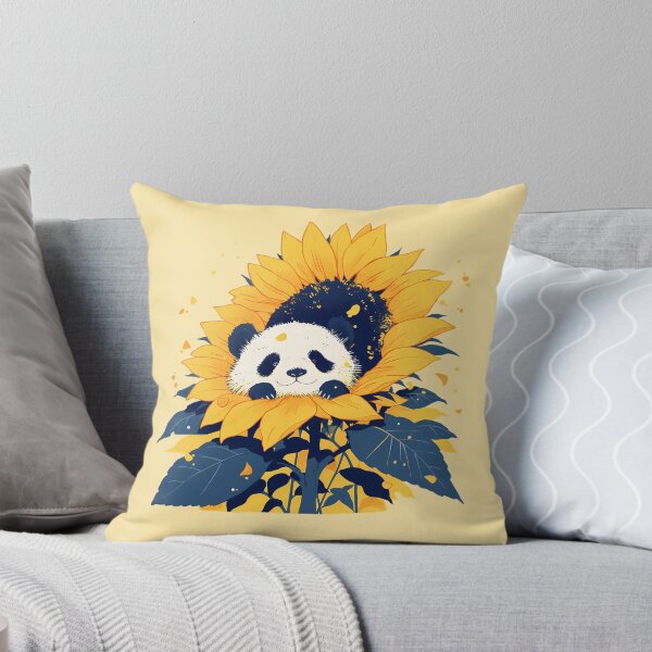 Item preview, Cute Panda in Sunflower designed and sold by WoollenLlama.