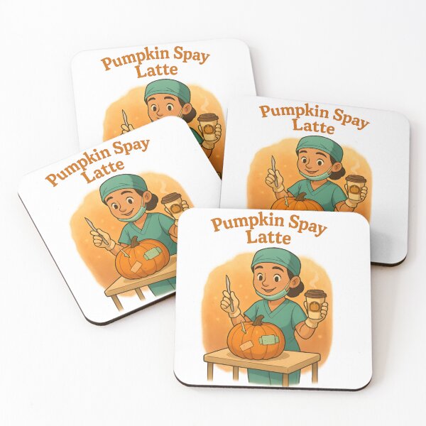 Item preview, Pumpkin Spay Latte – Funny Veterinary Halloween Pun Design designed and sold by Bettybee00.