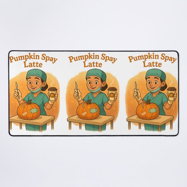 Item preview, Pumpkin Spay Latte – Funny Veterinary Halloween Pun Design designed and sold by Bettybee00.