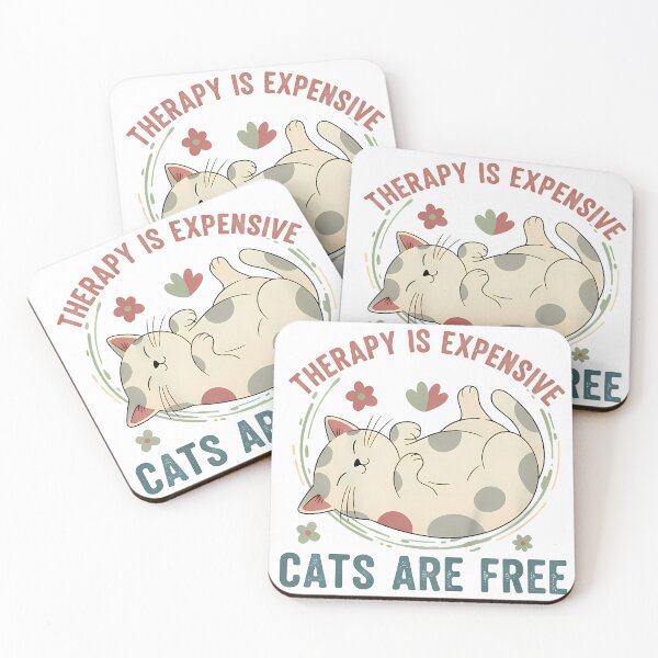 Item preview, Therapy Is Expensive Cats Are Free Mental Health designed and sold by GizmoDesign.