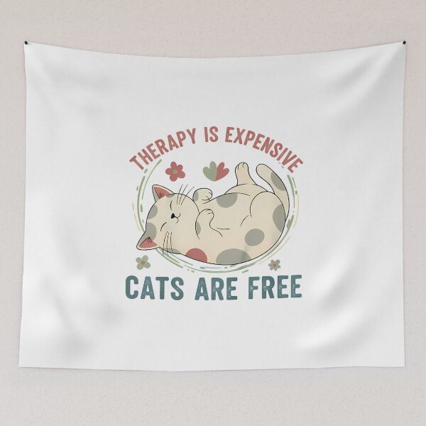 Item preview, Therapy Is Expensive Cats Are Free Mental Health designed and sold by GizmoDesign.