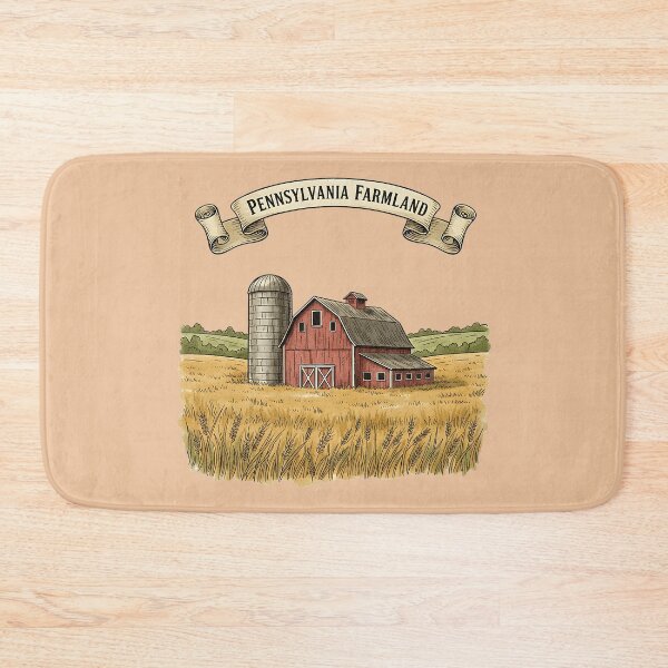 Item preview, Pennsylvania Farmland – Rustic Barn & Golden Wheat designed and sold by PostersMode.