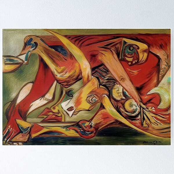 Item preview, Man Bull Bird By Jackson Pollock designed and sold by Paintetywordy.